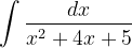 \dpi{120} \int \frac{dx}{x^{2}+4x+5}